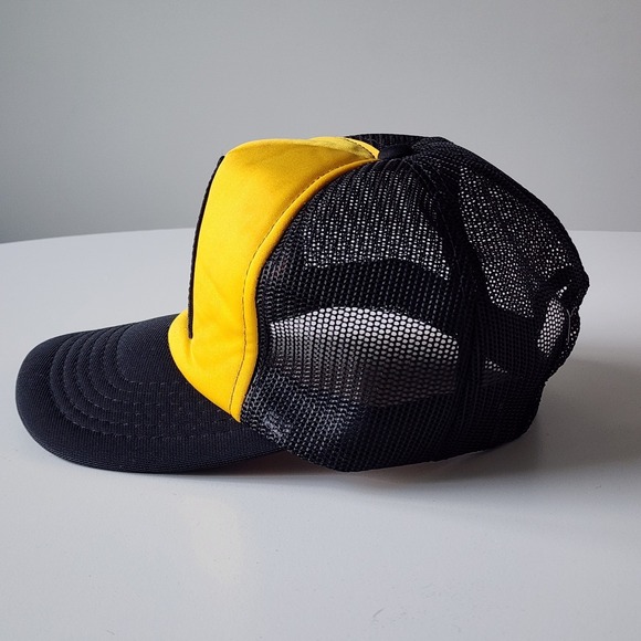 Vintage Millar Western Trucker Hat Snap Back Cap Patch Forest Products Yellow - Picture 3 of 10